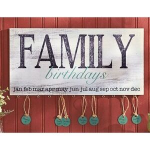 Family Birthdays plaque